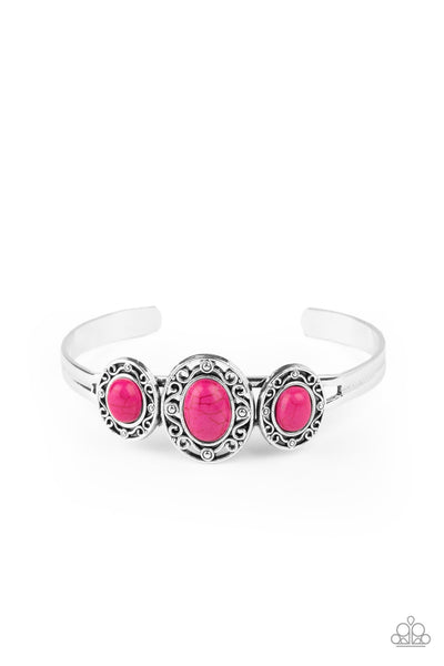 Paparazzi Stone Sage - Pink Bracelet