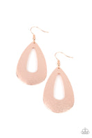 Paparazzi Hand It OVAL! - Rose Gold Earrings