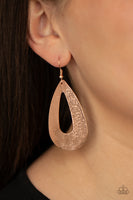 Hand It OVAL! - Rose Gold - Paparazzi Earrings - TheSavvyShoppersJewelryStore