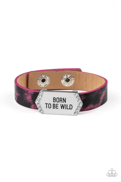 Paparazzi Born To Be Wild - Pink Wrap Bracelet