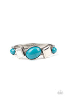 Paparazzi Abstract Appeal - Blue Hinge Bracelet