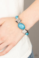 Paparazzi Abstract Appeal - Blue Hinge Bracelet