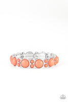 Paparazzi Bubbly Belle - Orange Stretchy Bracelet