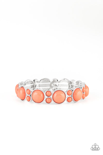 Paparazzi Bubbly Belle - Orange Stretchy Bracelet