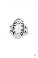 Paparazzi Peacefully Pristine - White Opalescent Ring