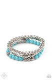 Paparazzi Trail Mix Mecca - Blue Turquoise and Silver Bracelets