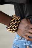 Paparazzi Cozy in Cozumel - Brown Wood-bead Bracelet