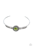 Paparazzi PIECE of Mind - Green Cuff Bracelet