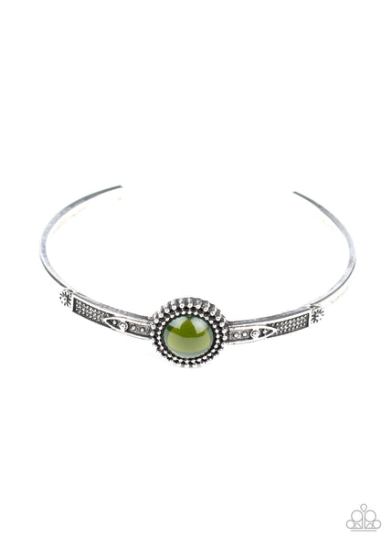 Paparazzi PIECE of Mind - Green Cuff Bracelet