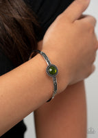 Paparazzi PIECE of Mind - Green Cuff Bracelet