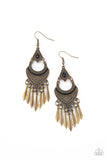 Paparazzi Trailblazer Beam - Brass Earrings