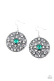 Paparazzi GLOW Your True Colors - Green Earrings