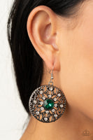 Paparazzi GLOW Your True Colors - Green Earrings