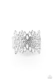 Paparazzi Cosmic Confetti - White Rhinestone Ring