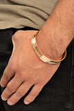 Paparazzi Urban Uproar - Gold Cuff Bracelet for Men