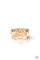 Paparazzi Heartstring Harmony - Gold Heart Ring