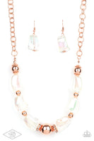 Paparazzi Iridescently Ice Queen - Copper Necklace