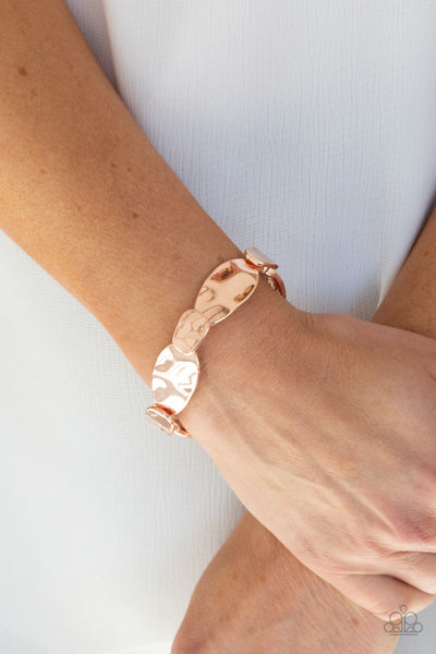 Paparazzi Absolutely Applique - Rose Gold Bracelet