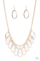 Paparazzi Double OVAL-time - Gold Necklace