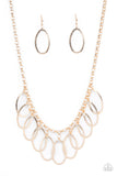 Paparazzi Double OVAL-time - Gold Necklace