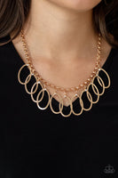 Paparazzi Double OVAL-time - Gold Necklace