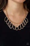 Paparazzi Double OVAL-time - Gold Necklace