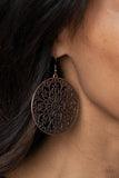 Paparazzi Make A MANDALA Out Of You - Copper Earrings