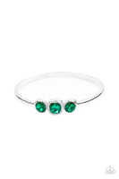 Paparazzi Royal Demands  - Green Gremstone Bracelet