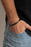 Paparazzi Cable Couture - Black Cuff Bracelet for Men