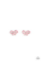 Paparazzi Starlet Shimmer Pink Rhinestone Earrings (for Little Girls)