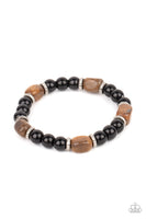 Paparazzi Unity - Brown and Black Beaded Bracelet for Men