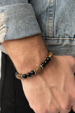 Paparazzi Unity - Brown and Black Beaded Bracelet for Men