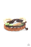 Paparazzi Far Out Wayfair - Green, Brown and Cream Drawstring Bracelet