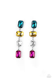 Paparazzi Cosmic Heiress - Multi Rhinestone Earrings