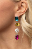 Paparazzi Cosmic Heiress - Multi Rhinestone Earrings