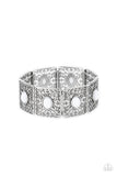 Paparazzi Cakewalk Dancing - White Bracelet