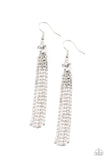 Paparazzi Drop-Dead Dainty - White Rhinestone Earrings