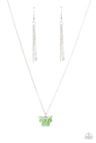 Paparazzi Butterfly Prairies - Green Butterfly Necklace