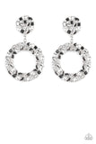 Paparazzi Party Ensemble - Black and Rhinestone Post Earrings