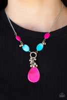 Summer Idol - Multi - Paparazzi Blue Pink Necklace - TheSavvyShoppersJewelryStore