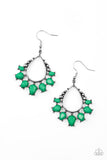 Paparazzi Flamboyant Ferocity - Green Earrings