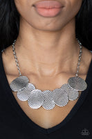 Paparazzi Industrial Wave - Silver Necklace