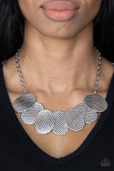 Paparazzi Industrial Wave - Silver Necklace