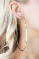 Colossal Couture - Silver - Paparazzi oversized silver hoop earrings - TheSavvyShoppersJewelryStore