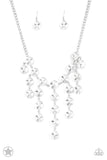 Paparazzi Spotlight Stunner - White Rhinestone Necklace