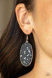 Stone Sculptures - Black - Paparazzi Earrings - TheSavvyShoppersJewelryStore