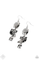 Paparazzi Modern Makeover - Silver and Hematite Earrings