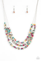 Paparazzi Placid Pebbles - Multi colored Necklace