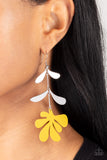 Palm Beach Bonanza - Yellow - Paparazzi Earrings - TheSavvyShoppersJewelryStore