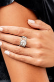 Paparazzi High Roller Sparkle - White Rhinestone Ring